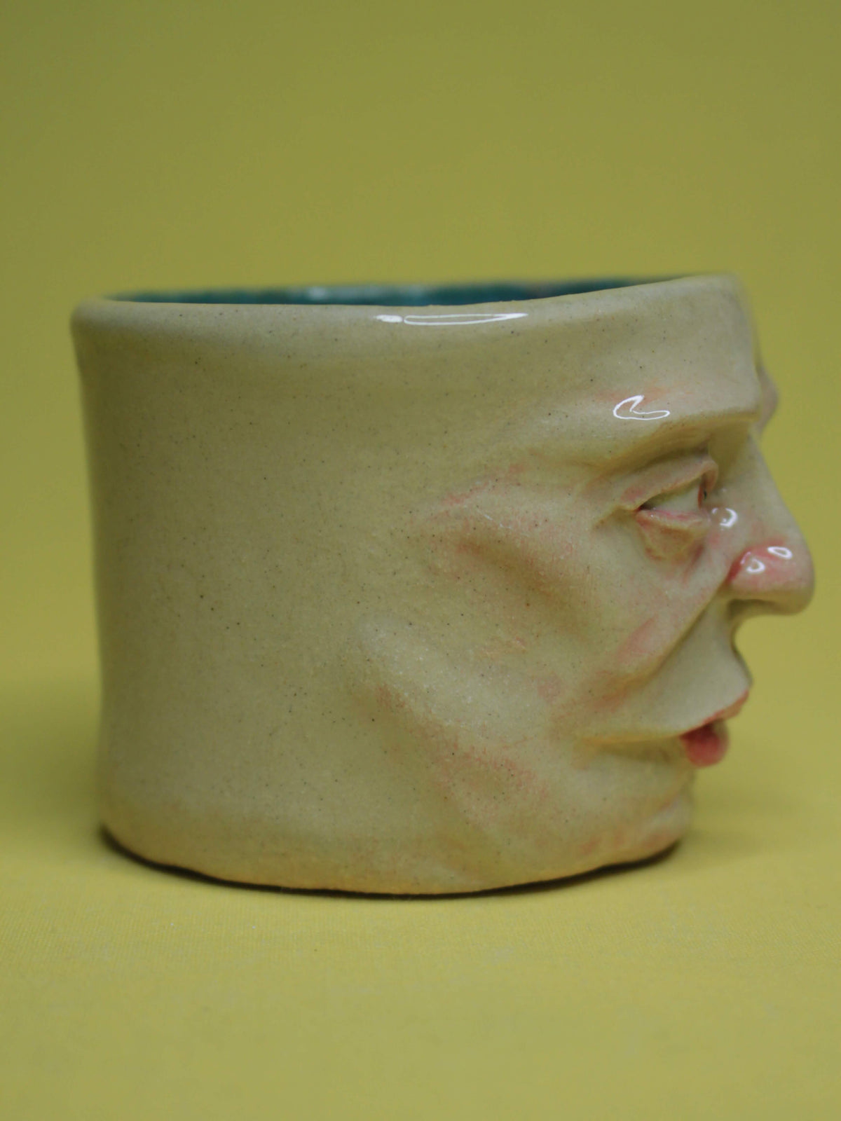 Cute Face Tumbler - Unique Handmade Ceramic Drinkware