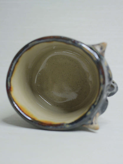Dark Devil Face Tumbler - Creepy Handmade Ceramic Drinkware