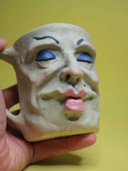Drag Queen Face Mug (Matte Finish) - Quirky Handmade Ceramic Mugs