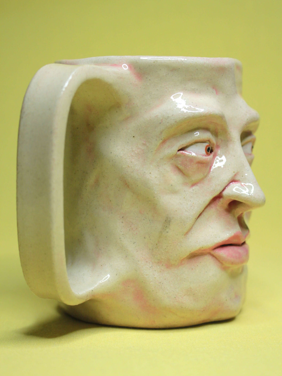 Evelyn Eavesdrop Face Tankard / Large Mug - Quirky Handmade Ceramic Drinkware