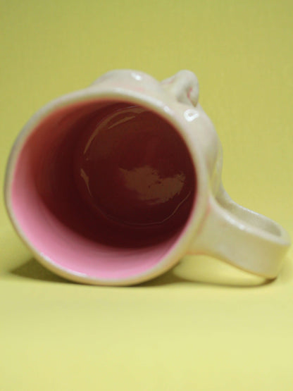 Evelyn Eavesdrop Face Tankard / Large Mug - Quirky Handmade Ceramic Drinkware