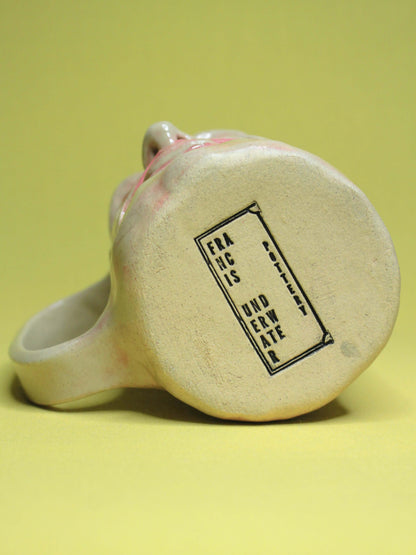 Evelyn Eavesdrop Face Tankard / Large Mug - Quirky Handmade Ceramic Drinkware