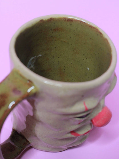 Evil Clown Face Tankard / Large Mug - Handmade Ceramic Drinkware