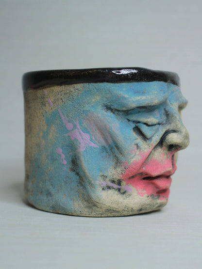 Abstract #2 Face Tumbler - Quirky Handmade Ceramic Drinkware
