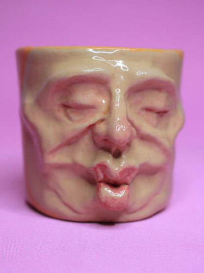 Gizza Kiss Face Tumbler - Quirky Handmade Ceramic Drinkware