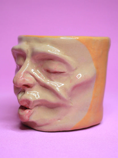 Gizza Kiss Face Tumbler - Quirky Handmade Ceramic Drinkware