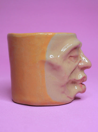 Gizza Kiss Face Tumbler - Quirky Handmade Ceramic Drinkware