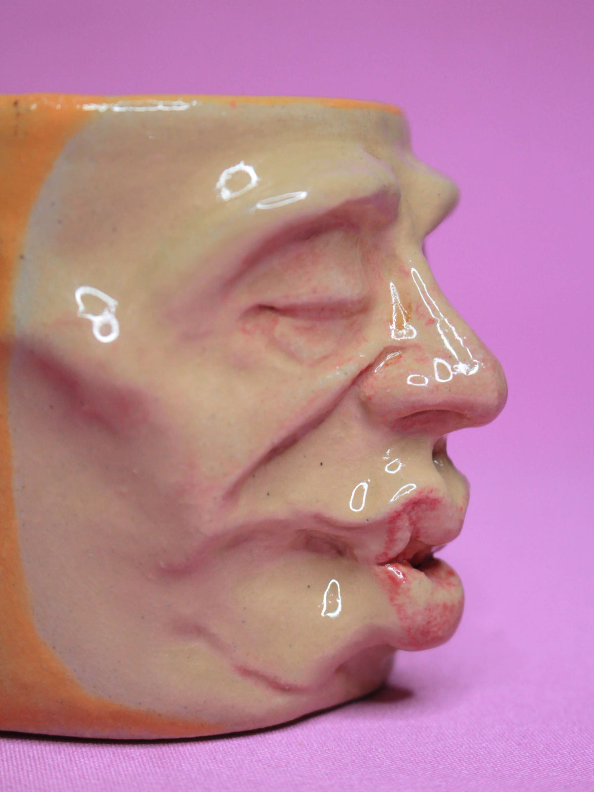 Gizza Kiss Face Tumbler - Quirky Handmade Ceramic Drinkware