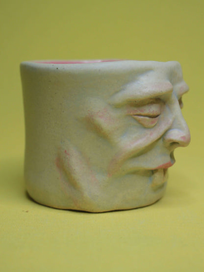 Goofy Face Tumbler (Matte) - Quirky Handmade Ceramic Drinkware