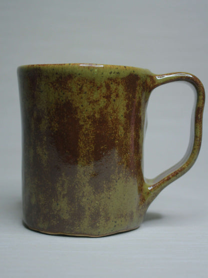 Green Goblin Face Mug -  Creepy Hand Sculpted Ceramic Mug