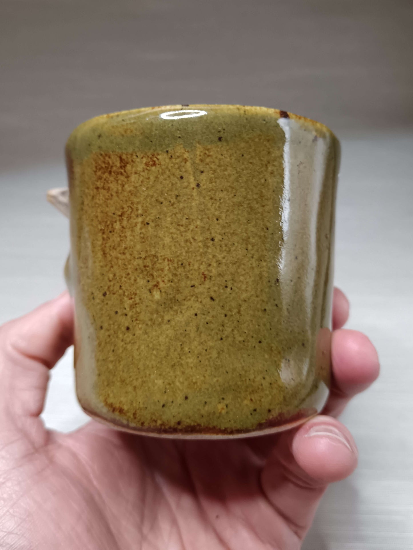 Green Devil Mini Pot / Tumbler - Handmade Ceramic Pot & Drinkware