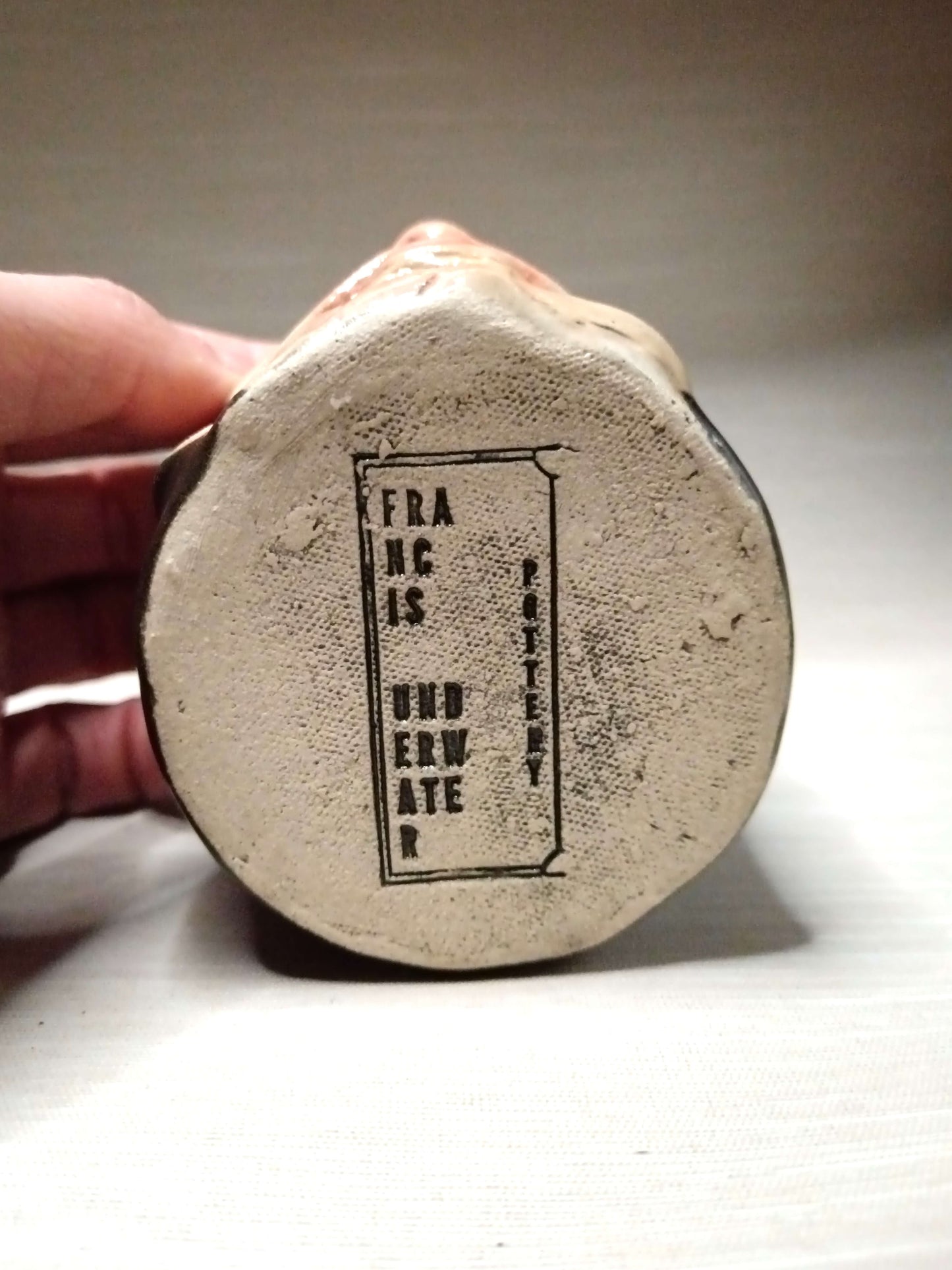Grumpy Face Mini Pot / Tumbler - Handmade Ceramic Pot & Drinkware