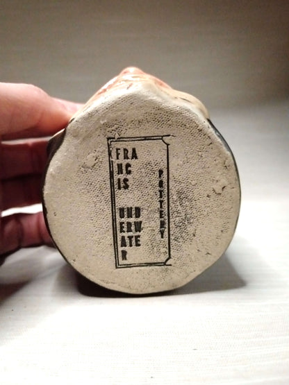 Grumpy Face Mini Pot / Tumbler - Handmade Ceramic Pot & Drinkware