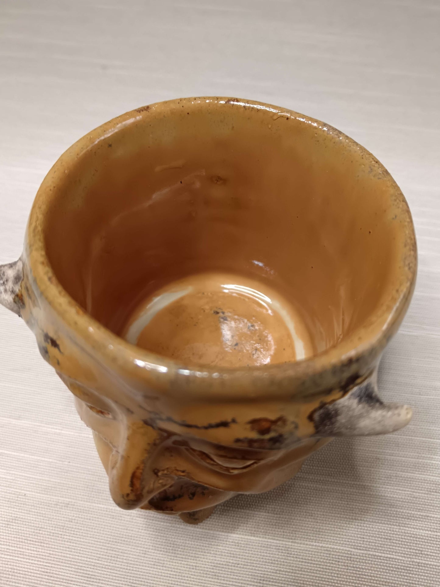 Brown Devil Mini Pot / Tumbler - Handmade Ceramic Pot & Drinkware