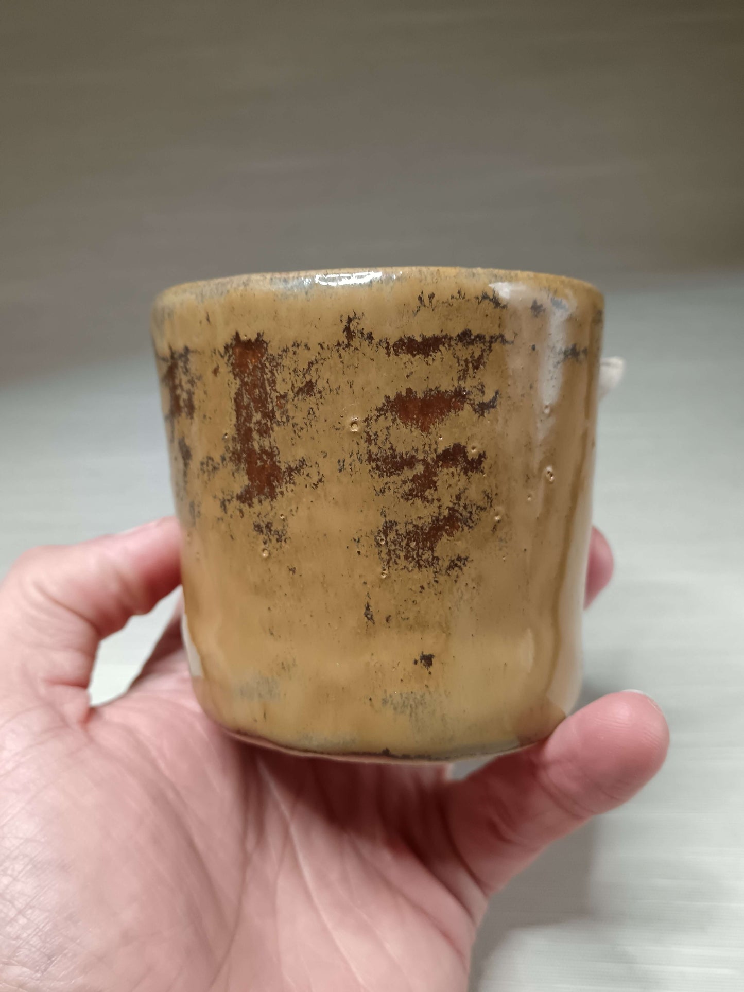 Brown Devil Mini Pot / Tumbler - Handmade Ceramic Pot & Drinkware