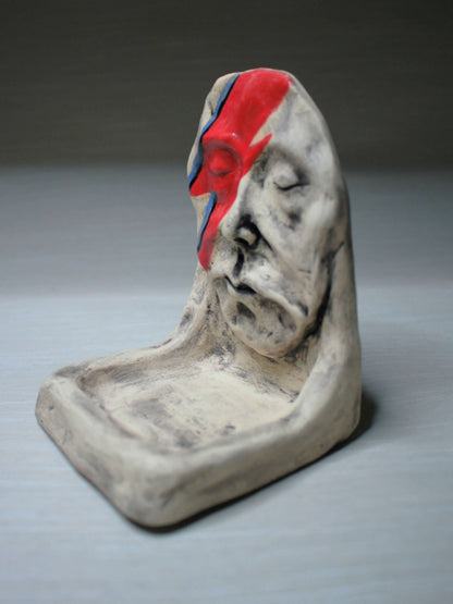 David Bowie Trinket / Tealight Holder - Handmade Ceramic Jewellery Dish / Mini Altar