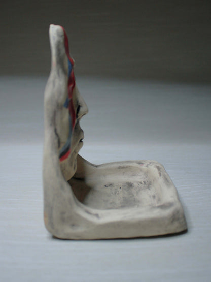 David Bowie Trinket / Tealight Holder - Handmade Ceramic Jewellery Dish / Mini Altar