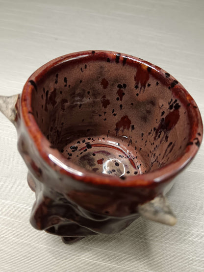 Red Devil Mini Pot / Tumbler - Handmade Ceramic Pot & Drinkware