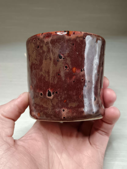 Red Devil Mini Pot / Tumbler - Handmade Ceramic Pot & Drinkware