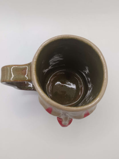 Side-Eye Clown Face Tankard / Large Mug - Handmade Ceramic Drinkware