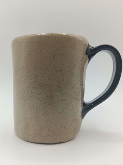 Black Clown Face Mug - Weird Handmade Ceramic Mug