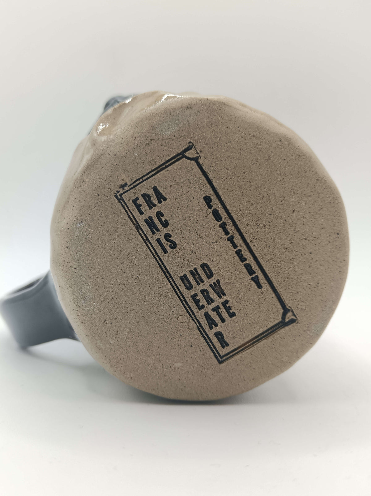 Black Clown Face Mug - Weird Handmade Ceramic Mug