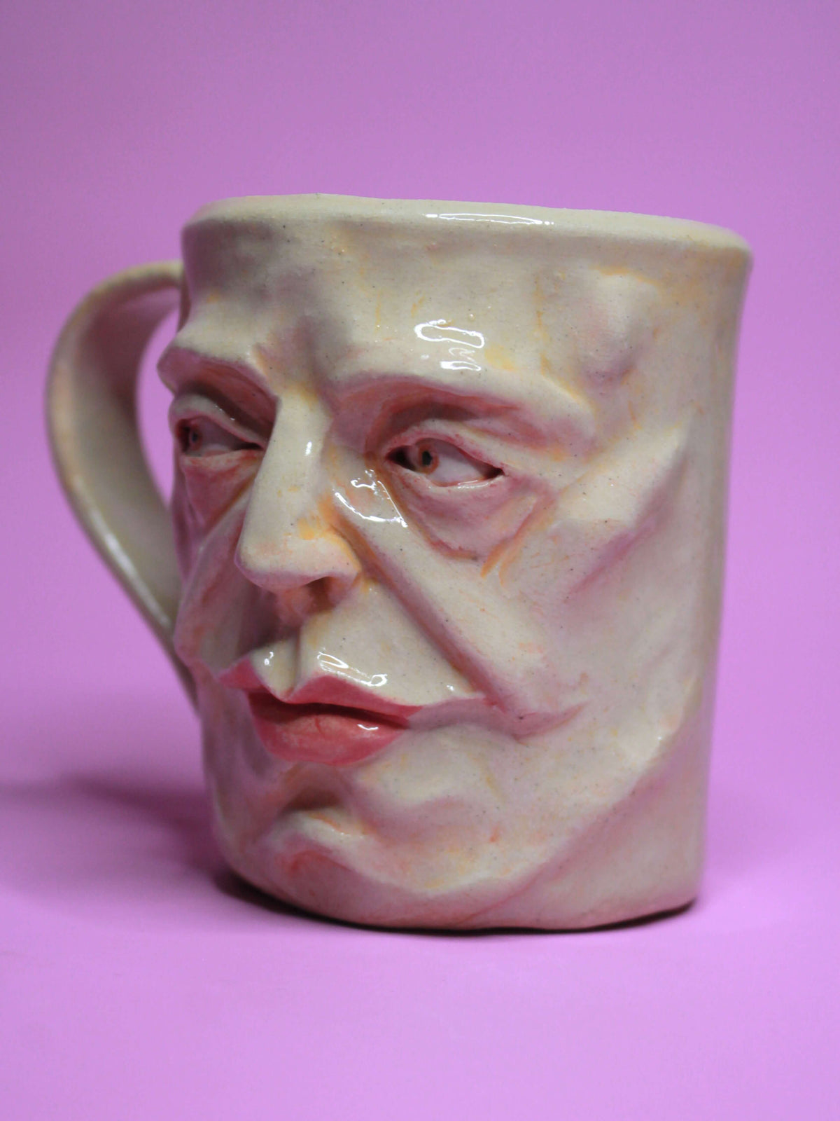 He Said What!? Face Mug - Quirky Handmade Ceramic Mug