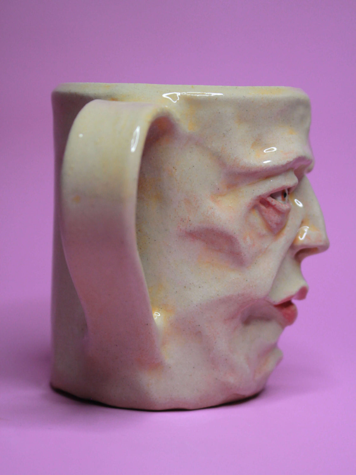 He Said What!? Face Mug - Quirky Handmade Ceramic Mug