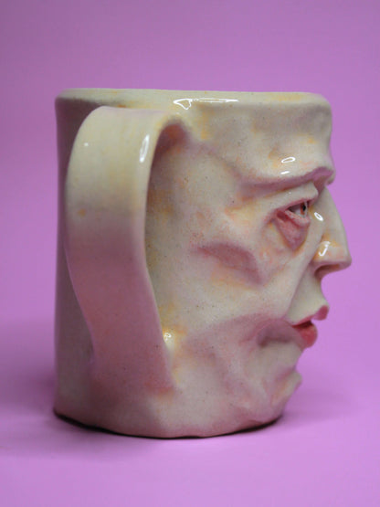He Said What!? Face Mug - Quirky Handmade Ceramic Mug