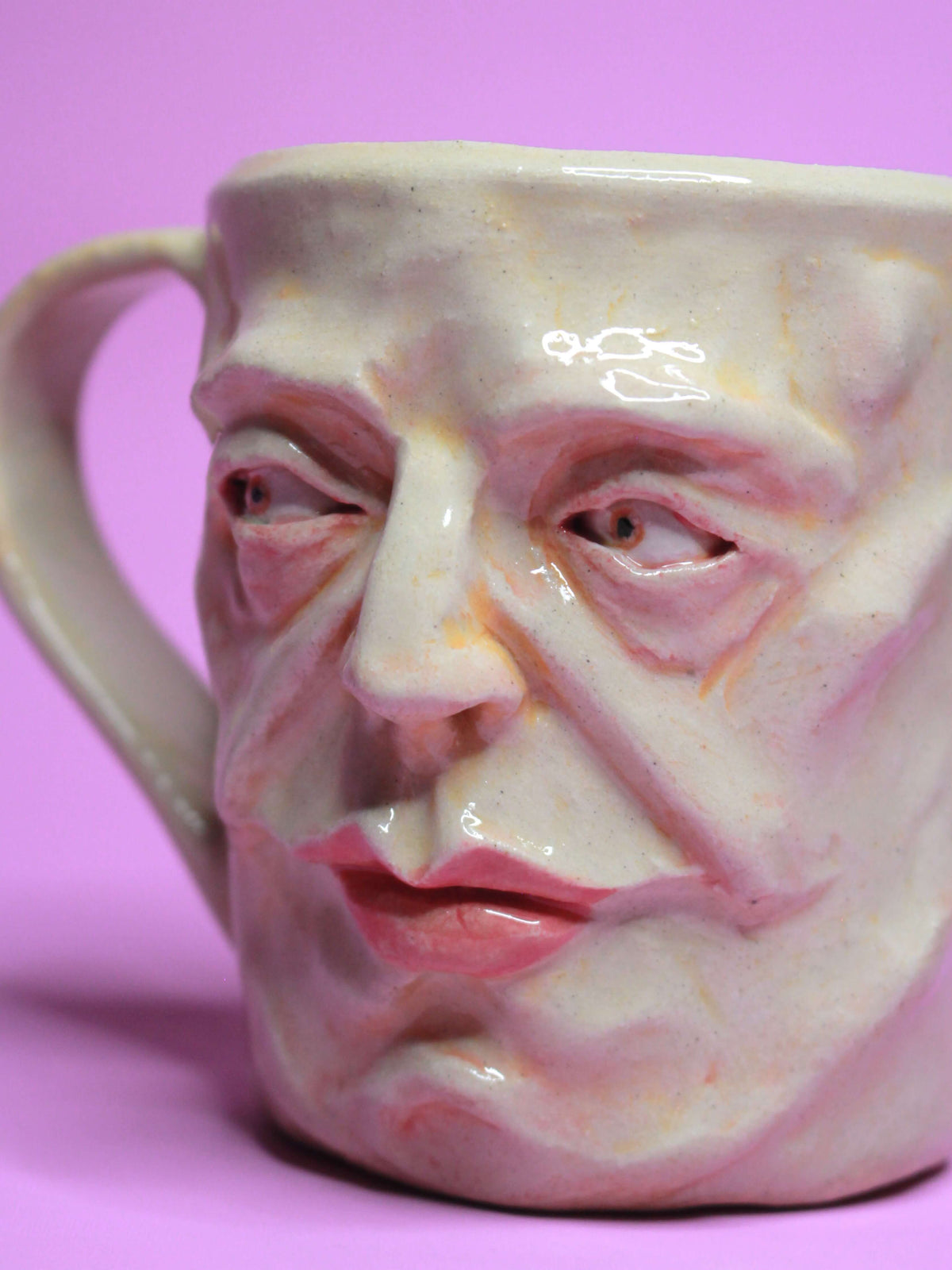 He Said What!? Face Mug - Quirky Handmade Ceramic Mug