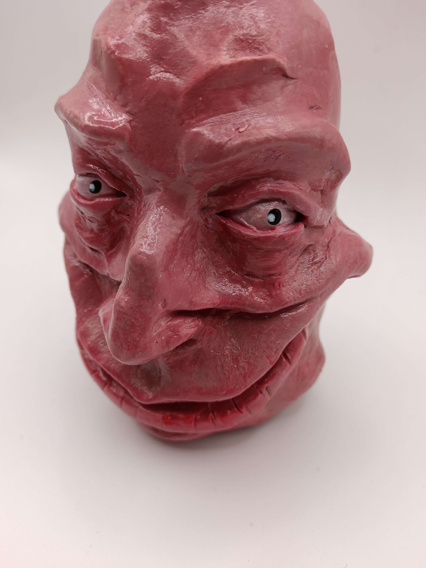 Quirky Hand Sculpted Grinning Face Vases