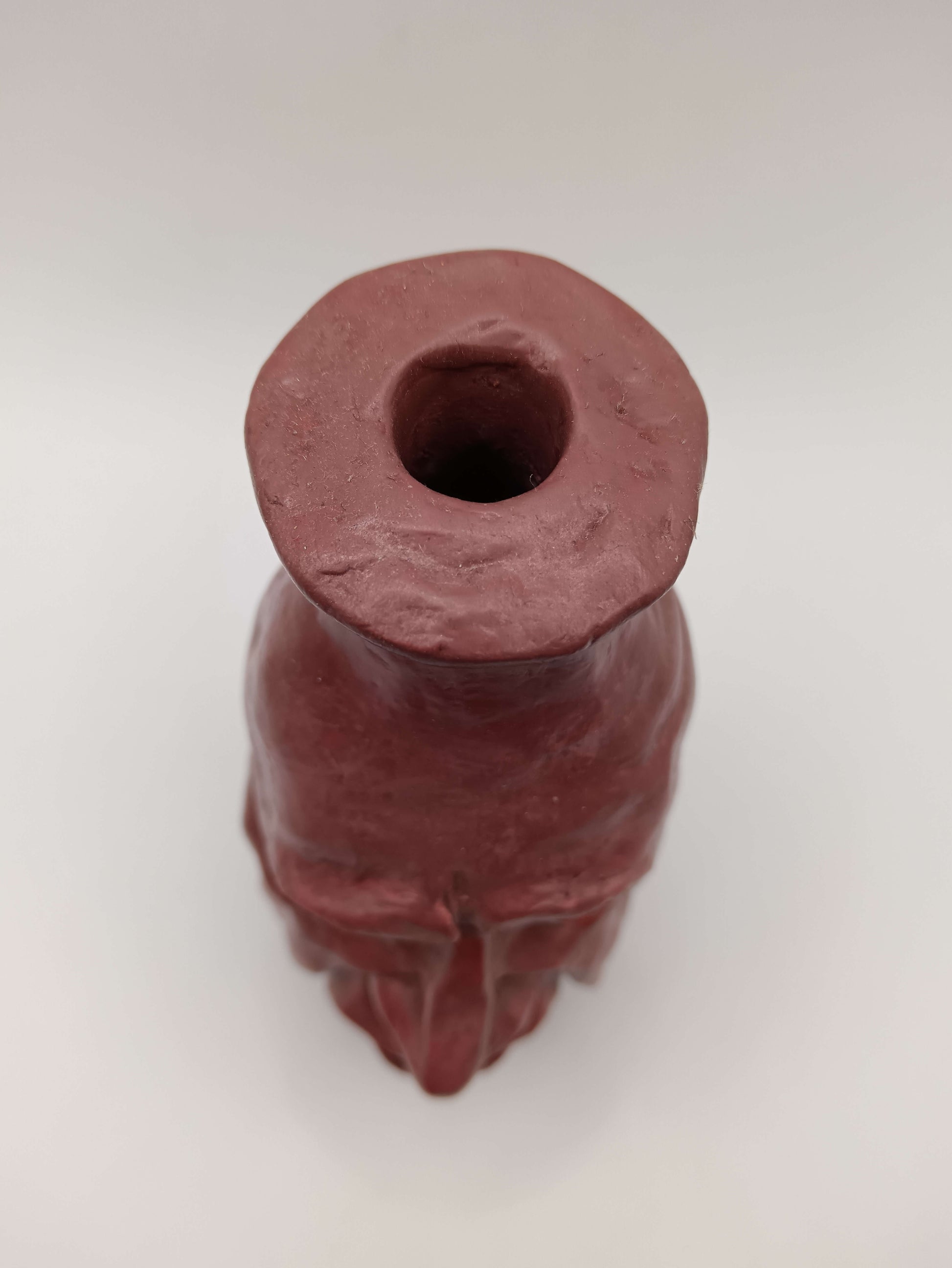 top of clay vase