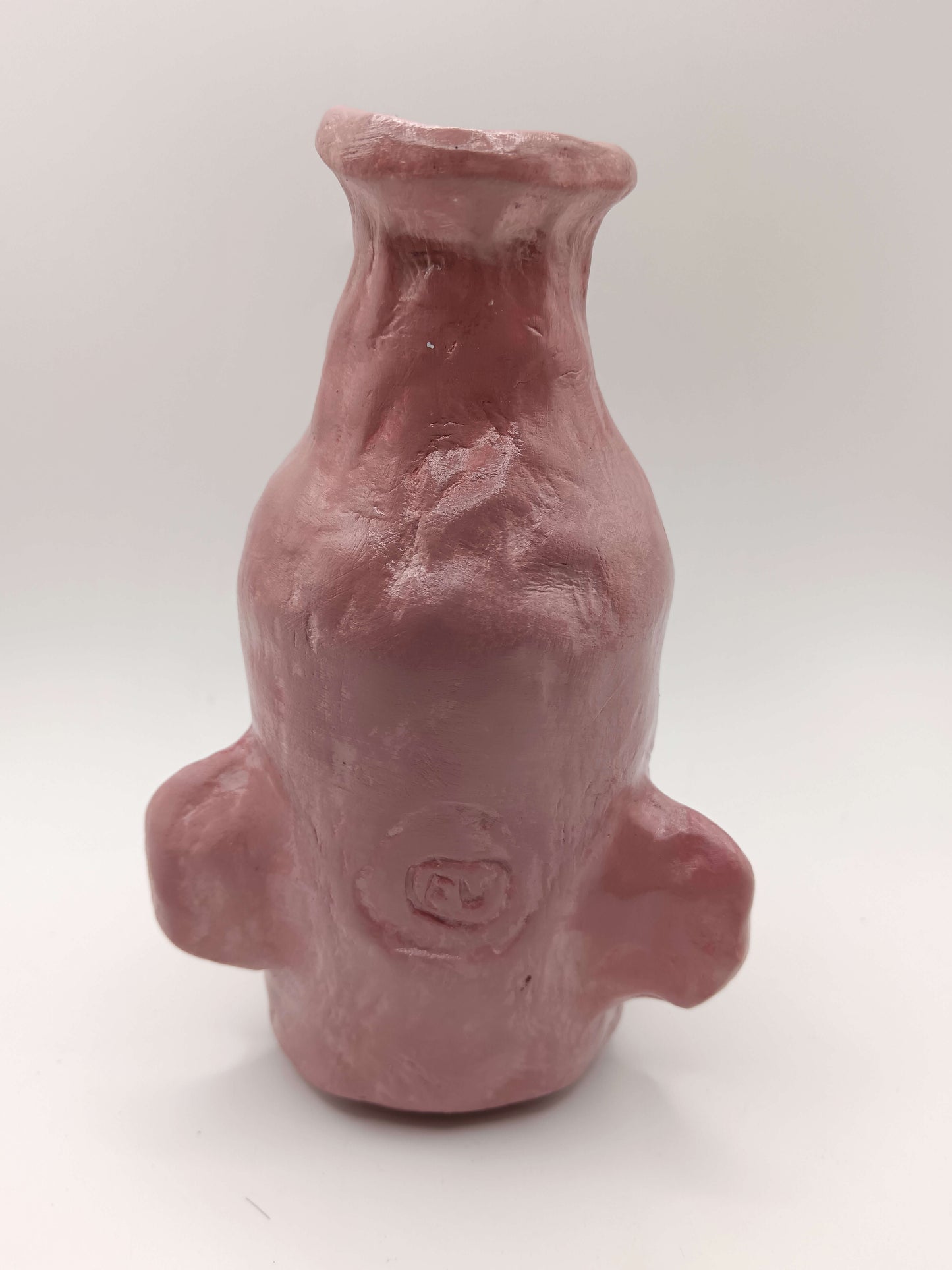 back of clay vase