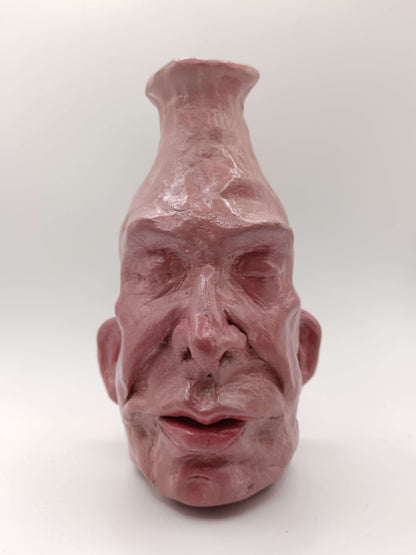hand painted clay portrait sculpture