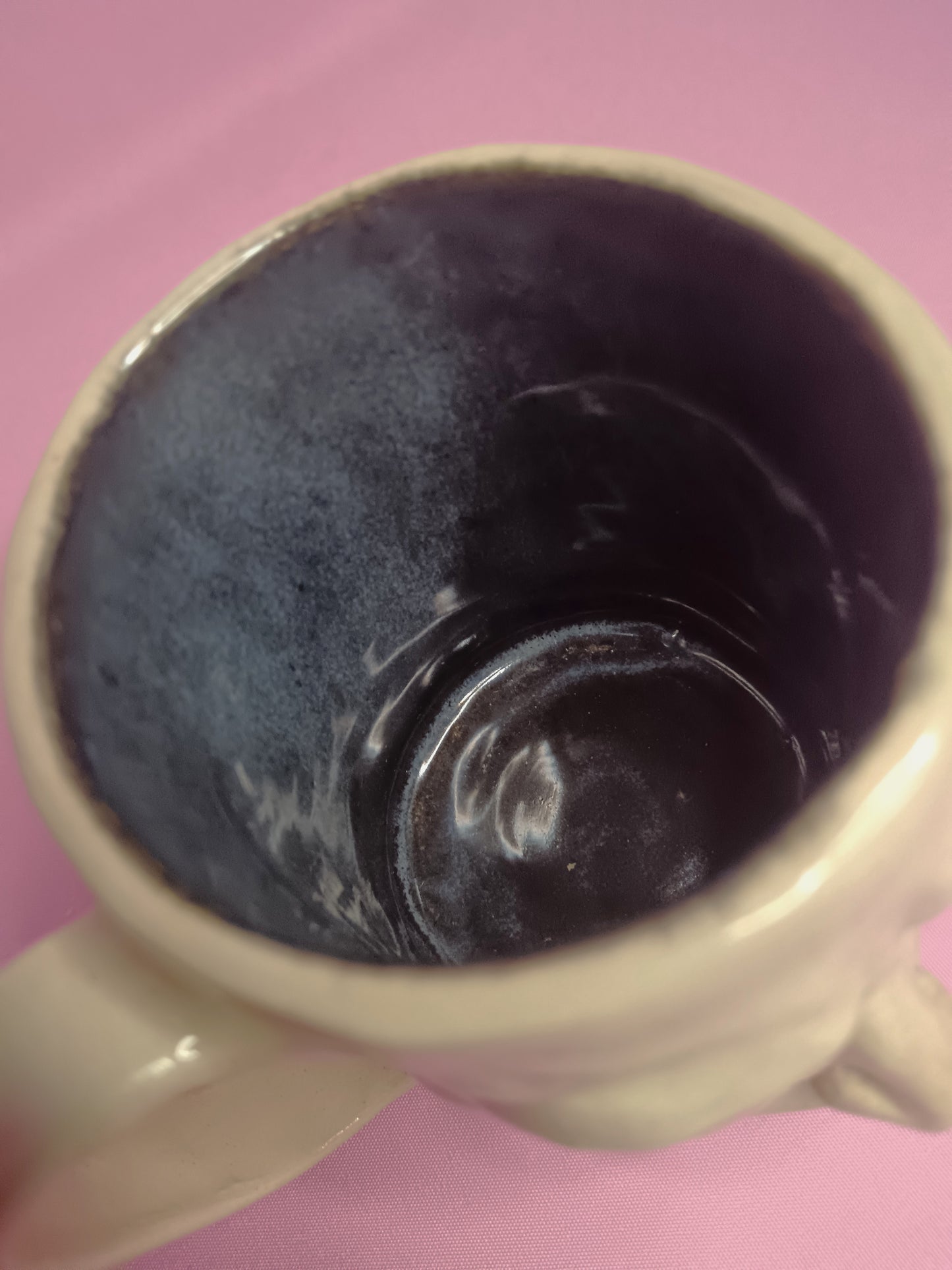 Sleepy White Face Tankard / Large Mug - Handmade Ceramic Drinkware (Copy)