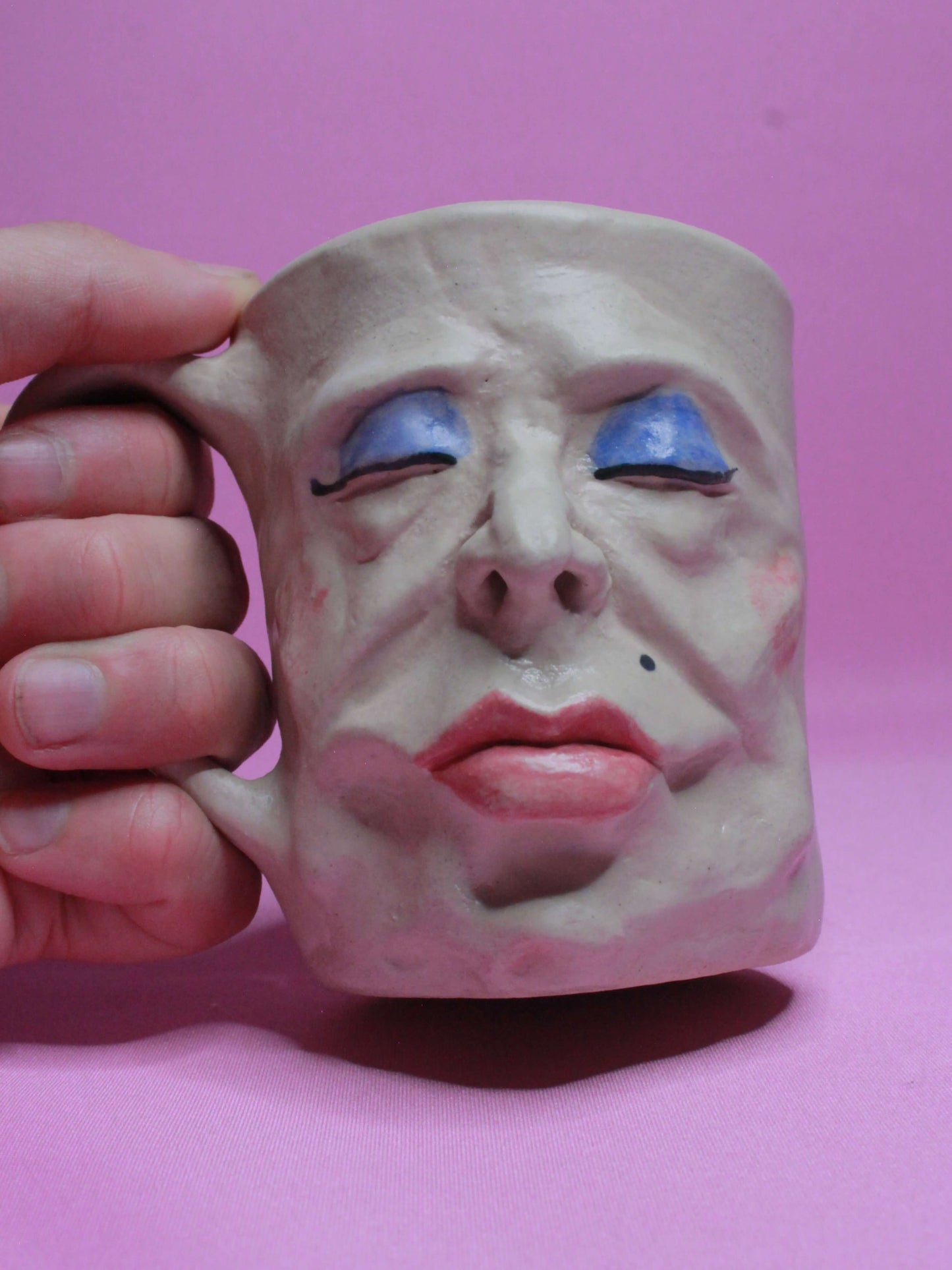 Drag Queen Face Mug (Matte Finish) - Quirky Handmade Ceramic Mugs