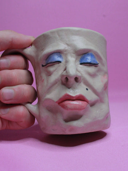 Drag Queen Face Mug (Matte Finish) - Quirky Handmade Ceramic Mugs