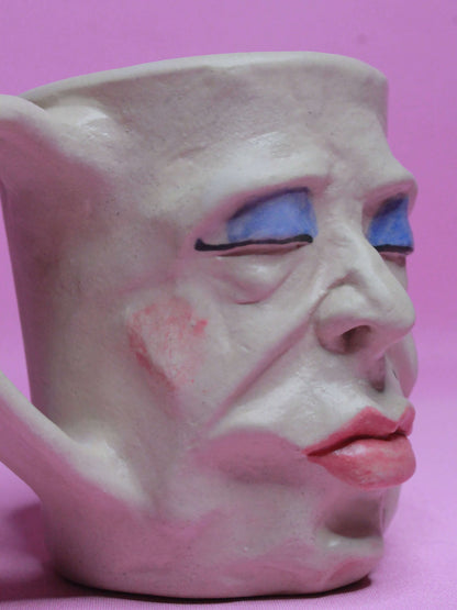 Drag Queen Face Mug (Matte Finish) - Quirky Handmade Ceramic Mugs