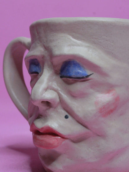 Drag Queen Face Mug (Matte Finish) - Quirky Handmade Ceramic Mugs