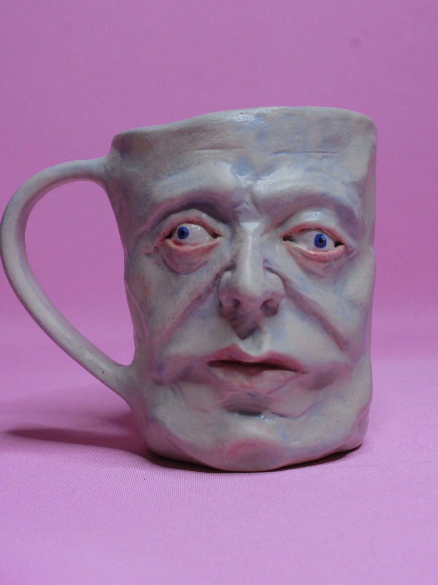 Crazy Face Mug (Matte Finish) - Quirky Handmade Ceramic Mugs