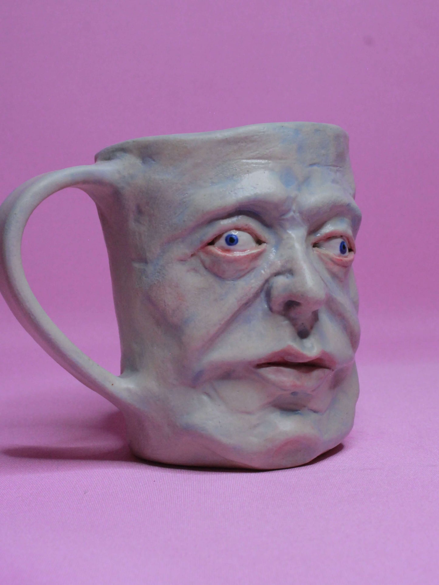 Crazy Face Mug (Matte Finish) - Quirky Handmade Ceramic Mugs