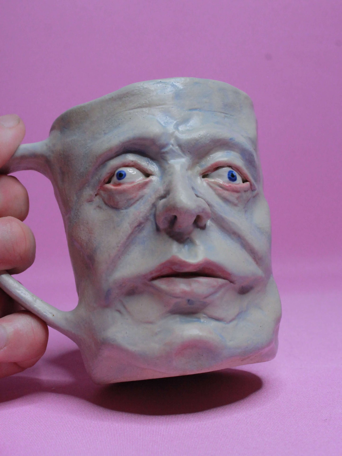 Crazy Face Mug (Matte Finish) - Quirky Handmade Ceramic Mugs