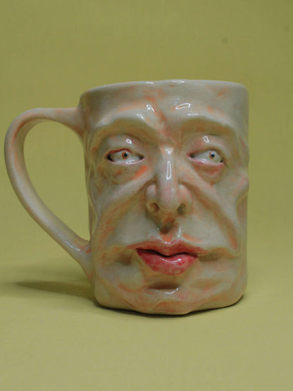 Bored With this Conversation Face Mug - Quirky Handmade Ceramic Mugs