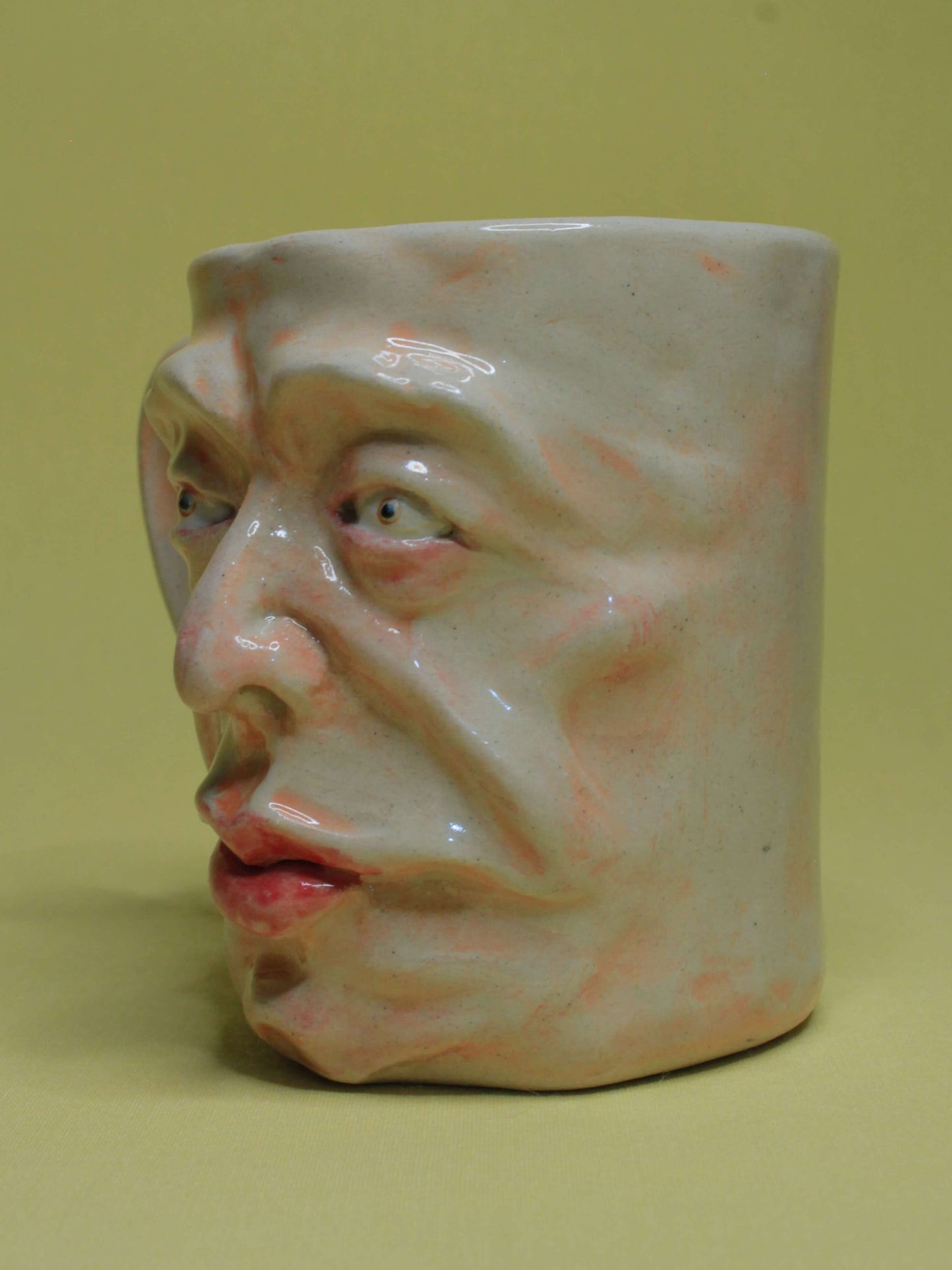 Bored With this Conversation Face Mug - Quirky Handmade Ceramic Mugs