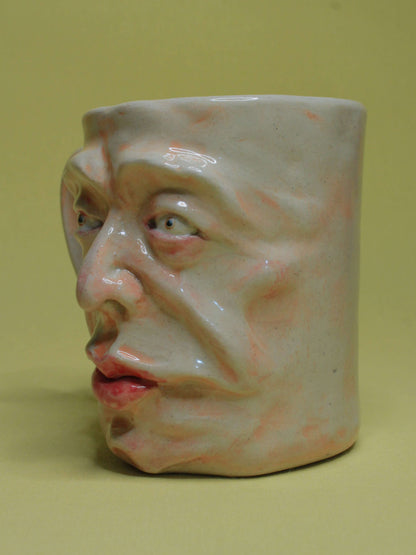 Bored With this Conversation Face Mug - Quirky Handmade Ceramic Mugs