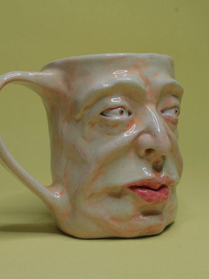 Bored With this Conversation Face Mug - Quirky Handmade Ceramic Mugs
