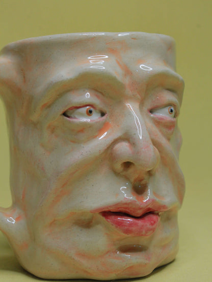 Bored With this Conversation Face Mug - Quirky Handmade Ceramic Mugs