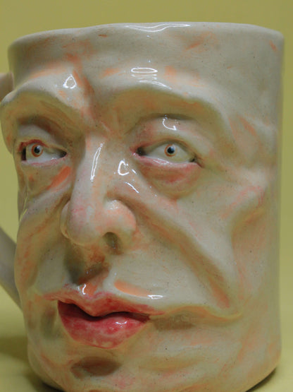 Bored With this Conversation Face Mug - Quirky Handmade Ceramic Mugs