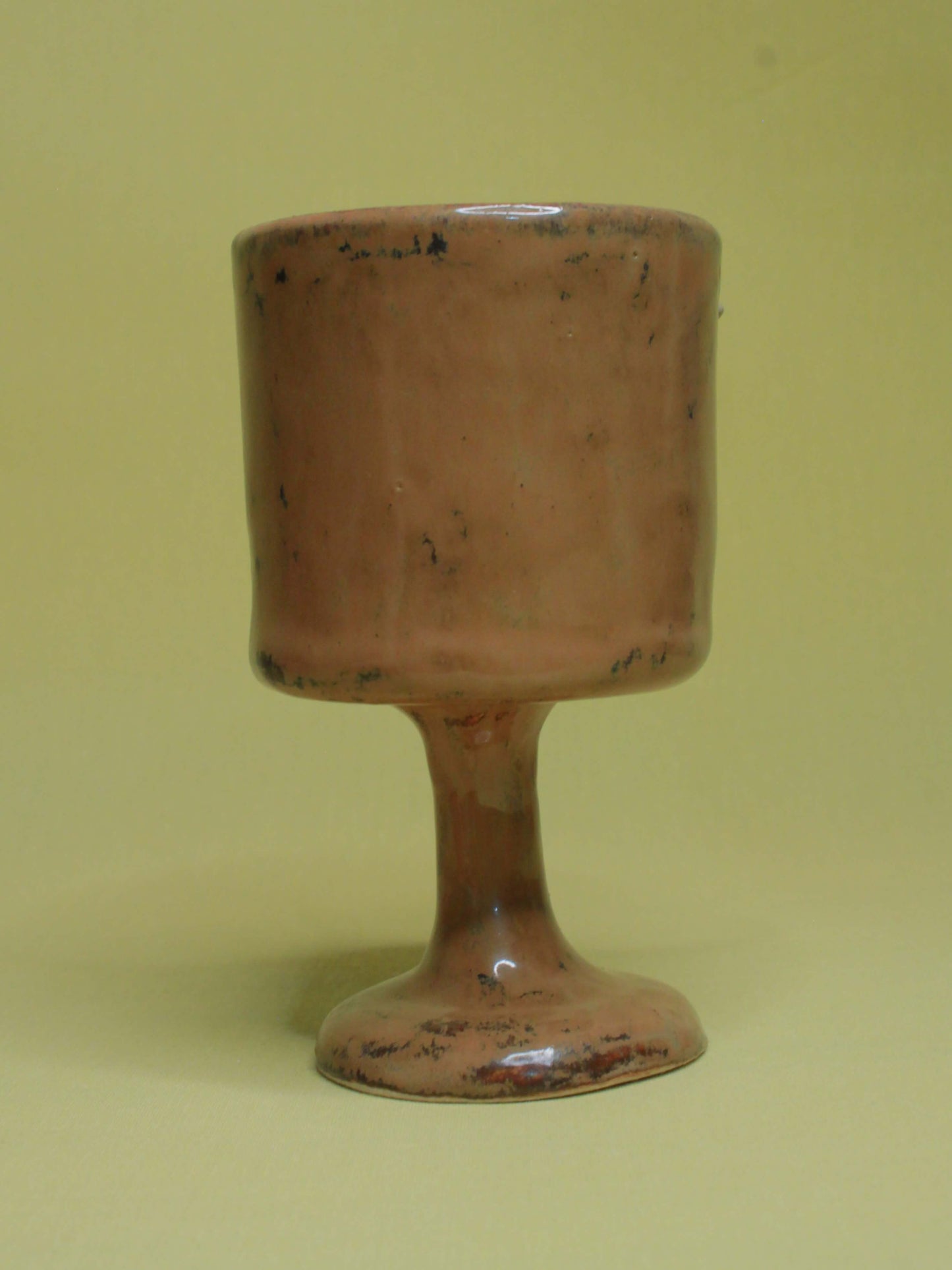 Brown Devil Ceramic Face Goblet - Small Handmade Ceramic Drinkware