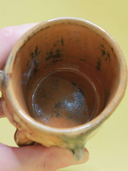 Brown Devil Ceramic Face Goblet - Small Handmade Ceramic Drinkware